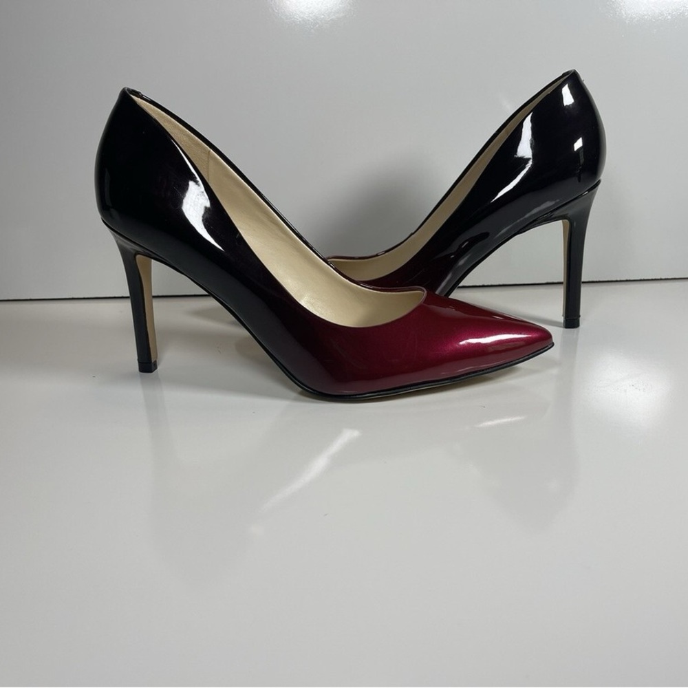 Nine West Tatiana Red & Black pointy heels